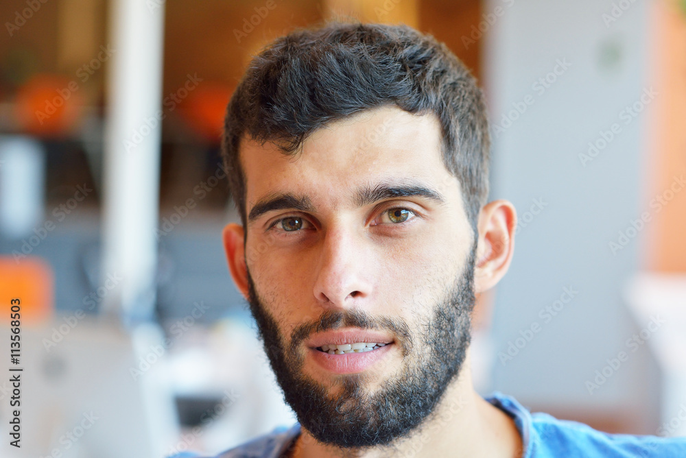 Portrait of young handsome man