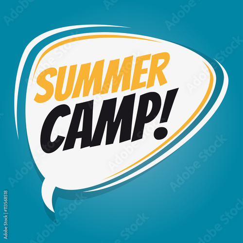 summer camp retro speech bubble
