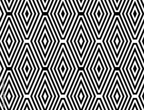 Black and white striped diamonds in rows