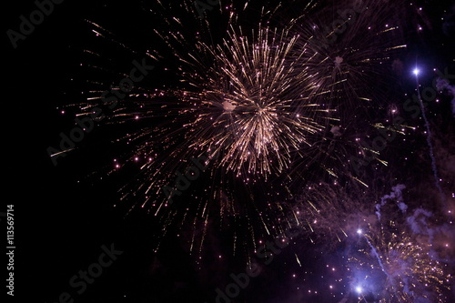 Obraz na płótnie Multicolor Fireworks w salonie