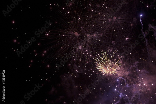 Obraz na płótnie Multicolor Fireworks w salonie