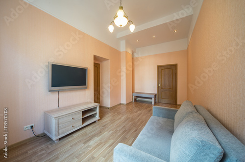 Living room in private apartments. Interior.