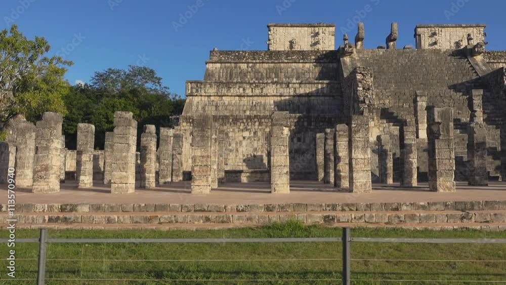 mayan site of chichen itza warriors temple no people mayan site of chichen itza warriors temple no people