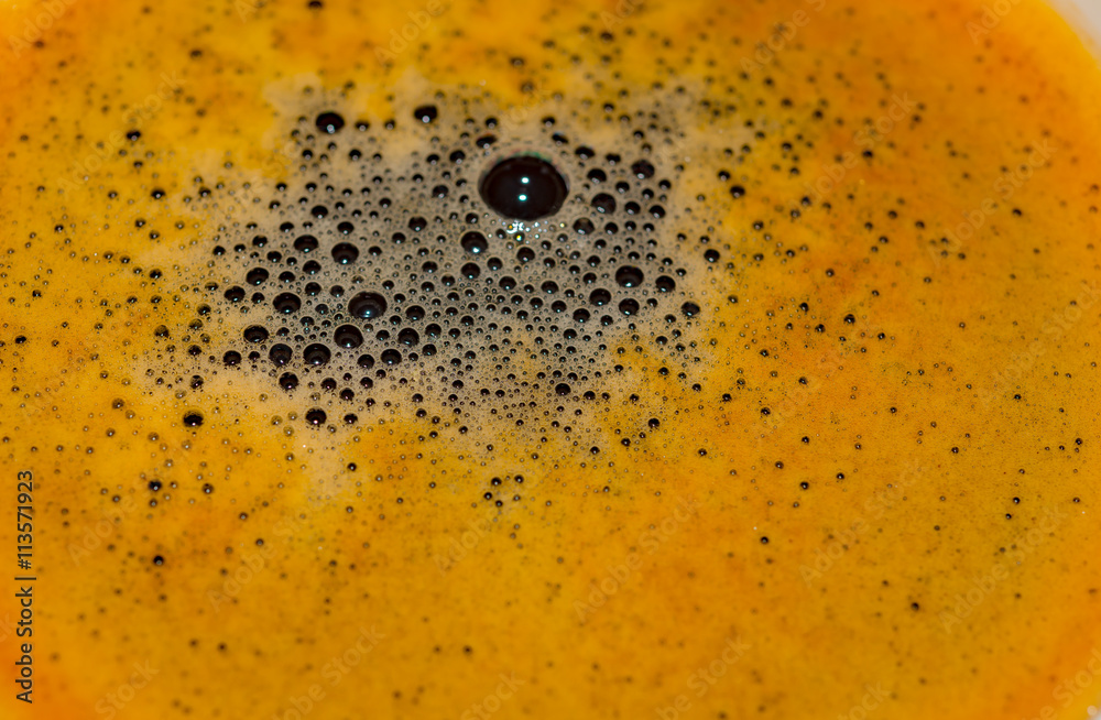 Obraz premium Overhead view of a cup espresso coffee