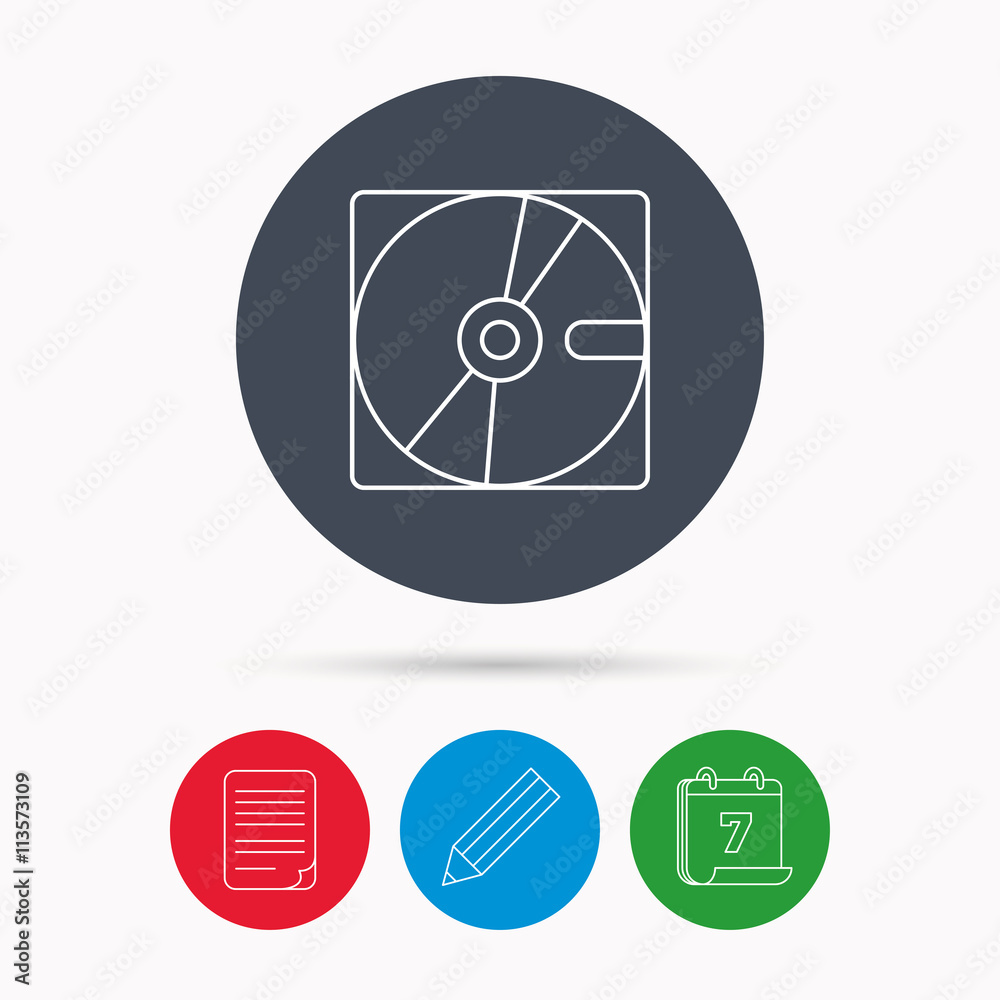 Harddisk icon. Hard drive storage sign. Harddisk icon. Hard drive storage sign.