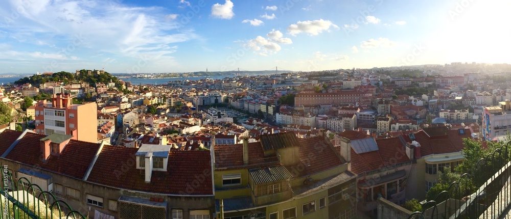 Panorama der Stadt Lissabon in Portugal