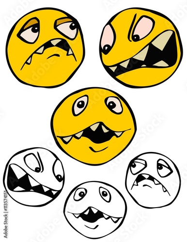 Assortment of facial expressions