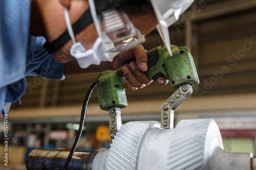 Magnetic particle Inspection for check carck and surface defect