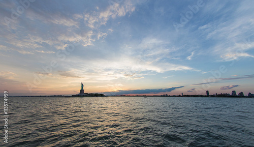 Statue of Liberty at sunset