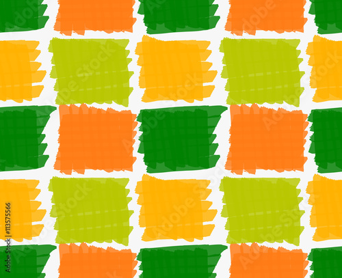 Marker drawn hatched green and orange squares