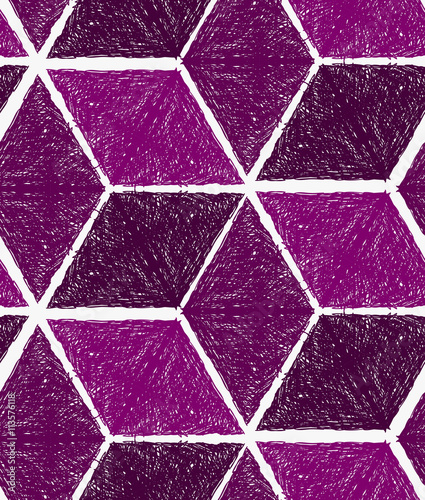 Pencil hatched purple cubes