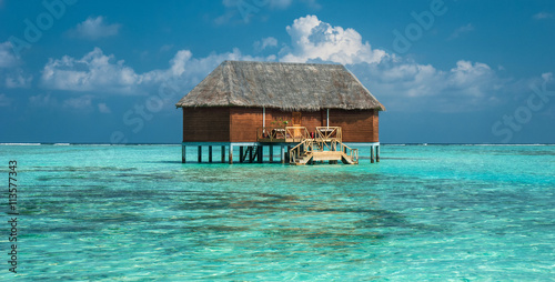 Overwater villa at Maldives