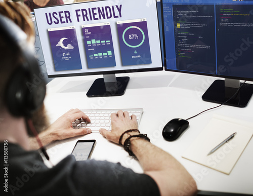 User Friendly Mobile Interface Apps Concept photo