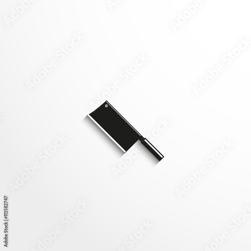 The kitchen cleaver. Vector icon.