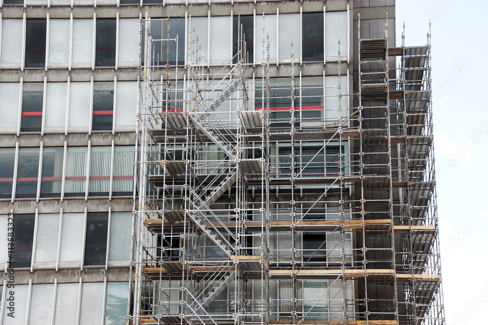 building construction and scaffold frame