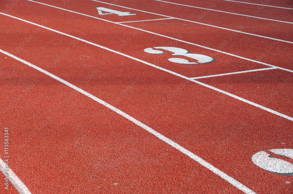 running track in sport field