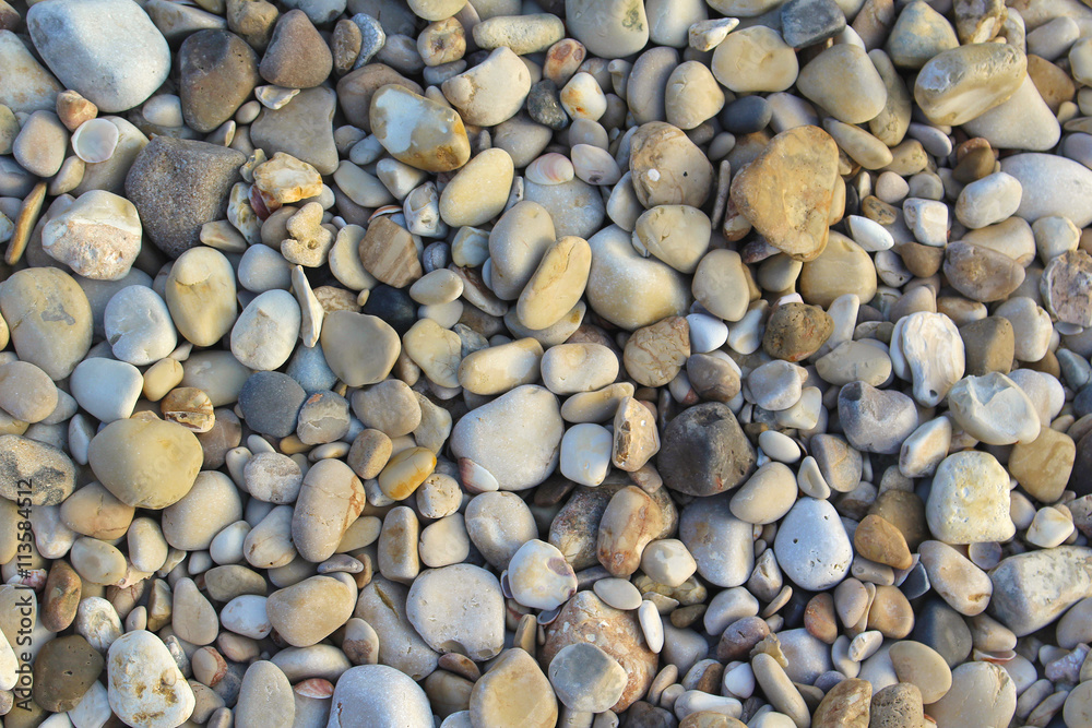 Pebble stones at the beach