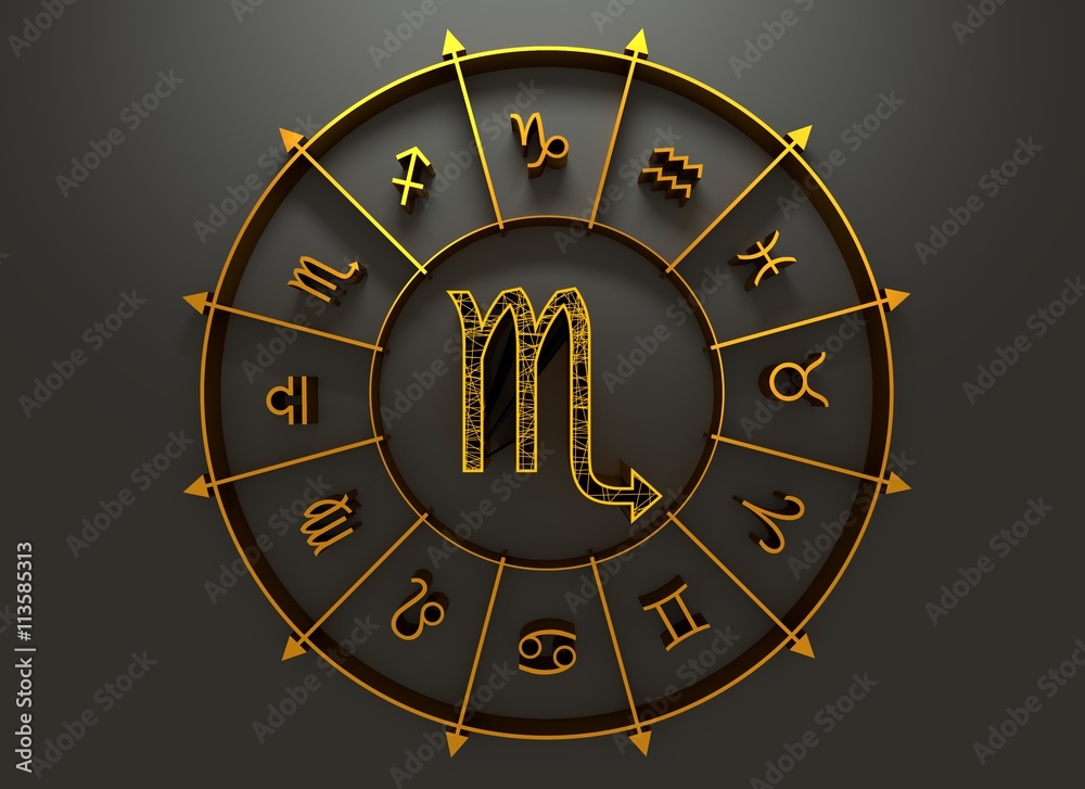 Fototapeta premium Astrology symbol scorpio