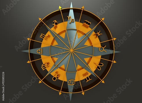 Astrology symbol in circle