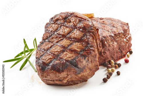 grilled beef steaks