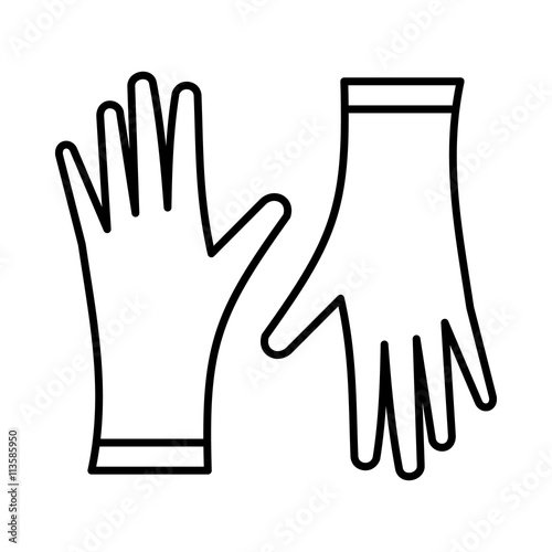 Protective gloves icon, outline style