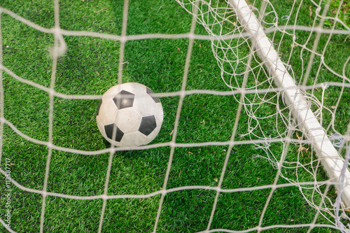 soccer ball in goal © amnadbumrungvong