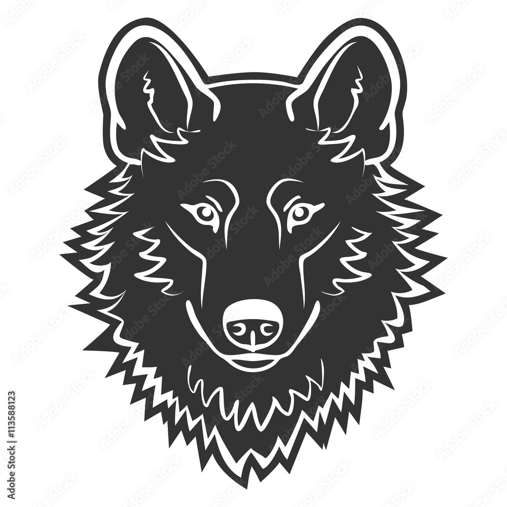 Wolf Logo Mascot Emblem vector. Wolf head