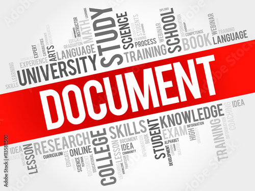 DOCUMENT word cloud, business concept