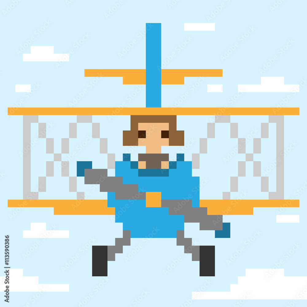 pixel art plane pixel art plane