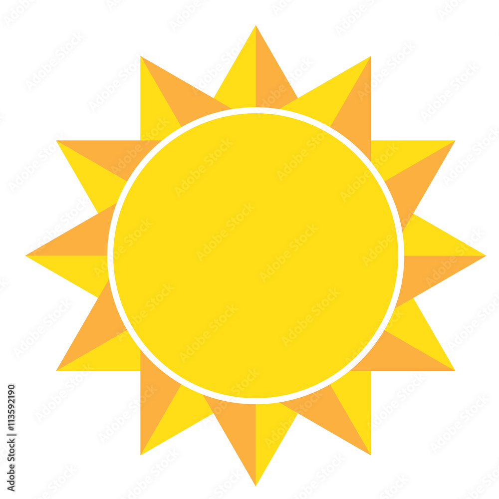 Sun icon Illustration on white background Sun icon Illustration on white background