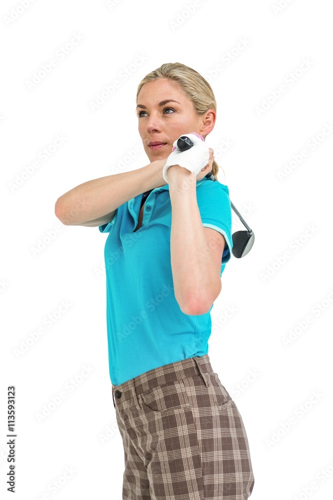 Golf player taking a shot Golf player taking a shot