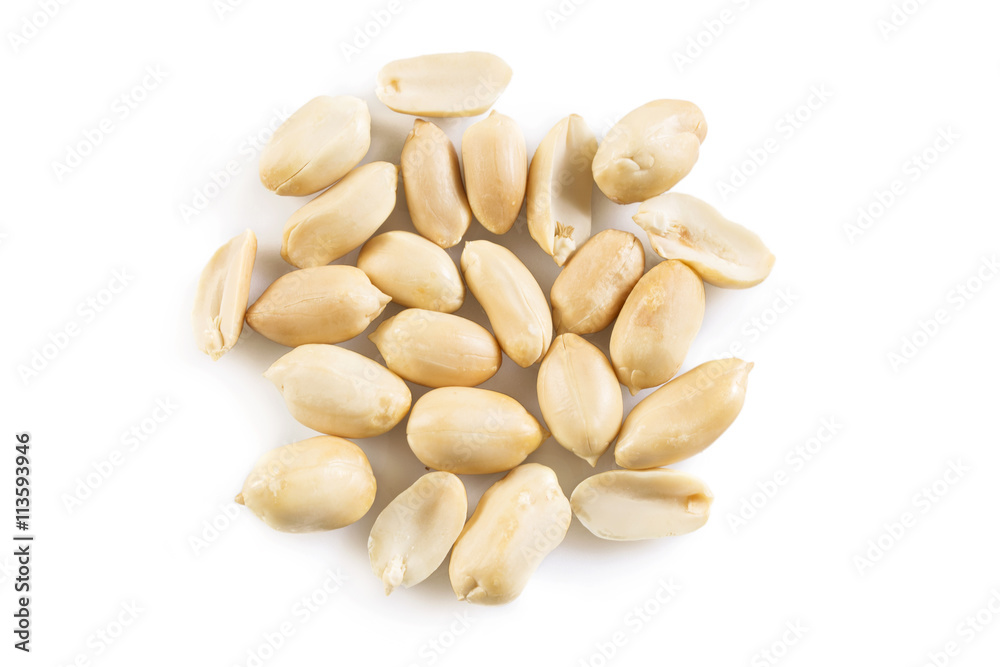 Peanuts composition on white