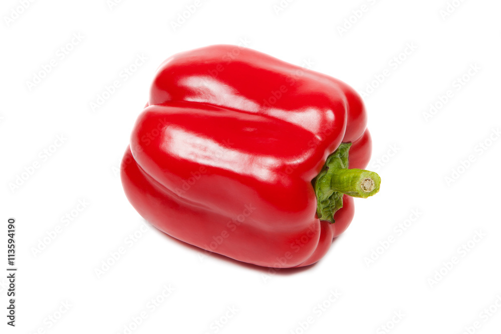 Sweet red pepper isolated on white Sweet red pepper isolated on white