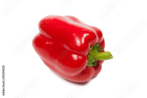 Sweet red pepper isolated on white