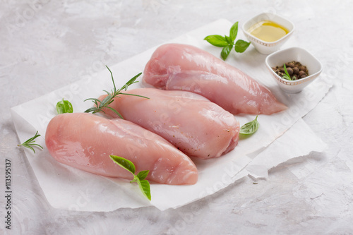 Raw chicken breast