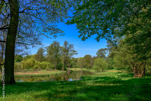 Teichanlage im historischen Lennépark Blumberg