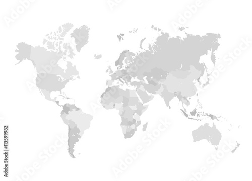 Grey World Map Illustration
