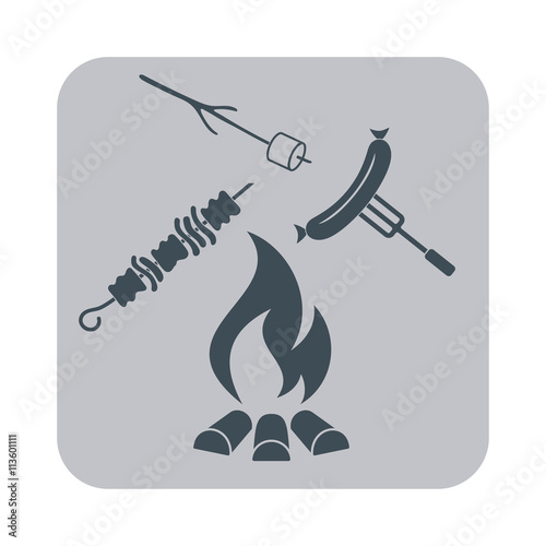 Grilled sausage, zephyr and  kebab icon