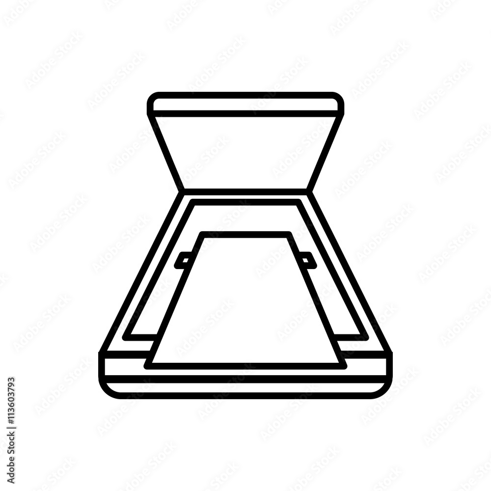 Open scanner icon, outline style Open scanner icon, outline style