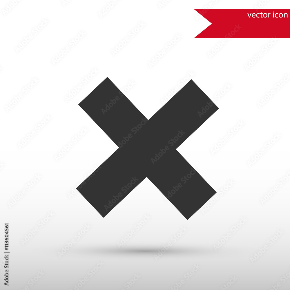 Cancel icon. Vector illustration design element. Flat style desi Cancel icon. Vector illustration design element. Flat style desi