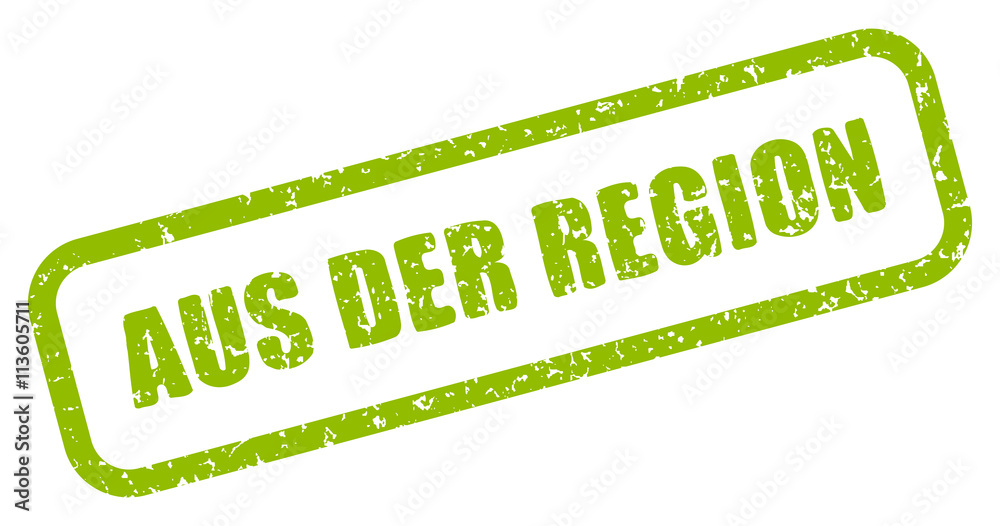 Stempel: AUS DER REGION – Vektor, grunge, grün, freigestellt