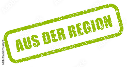 Stempel: AUS DER REGION – Vektor, grunge, grün, freigestellt