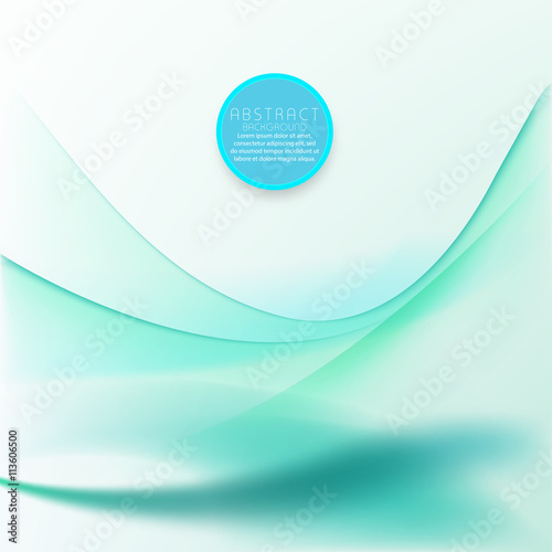 Vector abstract turquoise waves background.