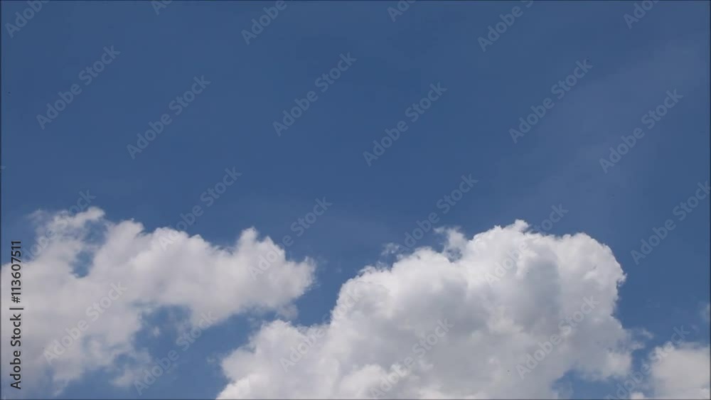 Time lapse white cloud moving in blue sky background Time lapse white cloud moving in blue sky background