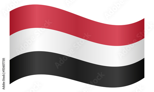 Flag of Yemen waving on white background Free Download Flag of Yemen waving on white background - GFXLoad