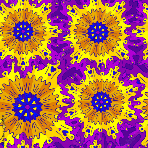 Bright pattern of circular ornaments