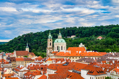 Wallpaper Mural Terracotta red roofs of the city Prague shot from the high point, Prague, Czech Republic Torontodigital.ca