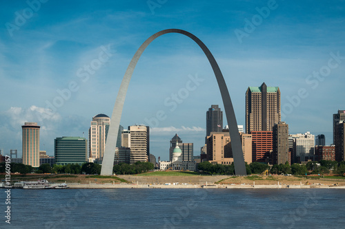 Downtown St. Louis from the Malcolm W. Martin Memorial Park in East St. Louis, Illinois