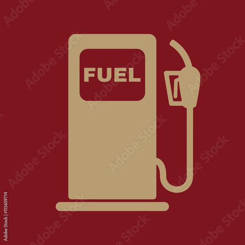 The gas station icon. Gasoline and diesel fuel symbol. Flat