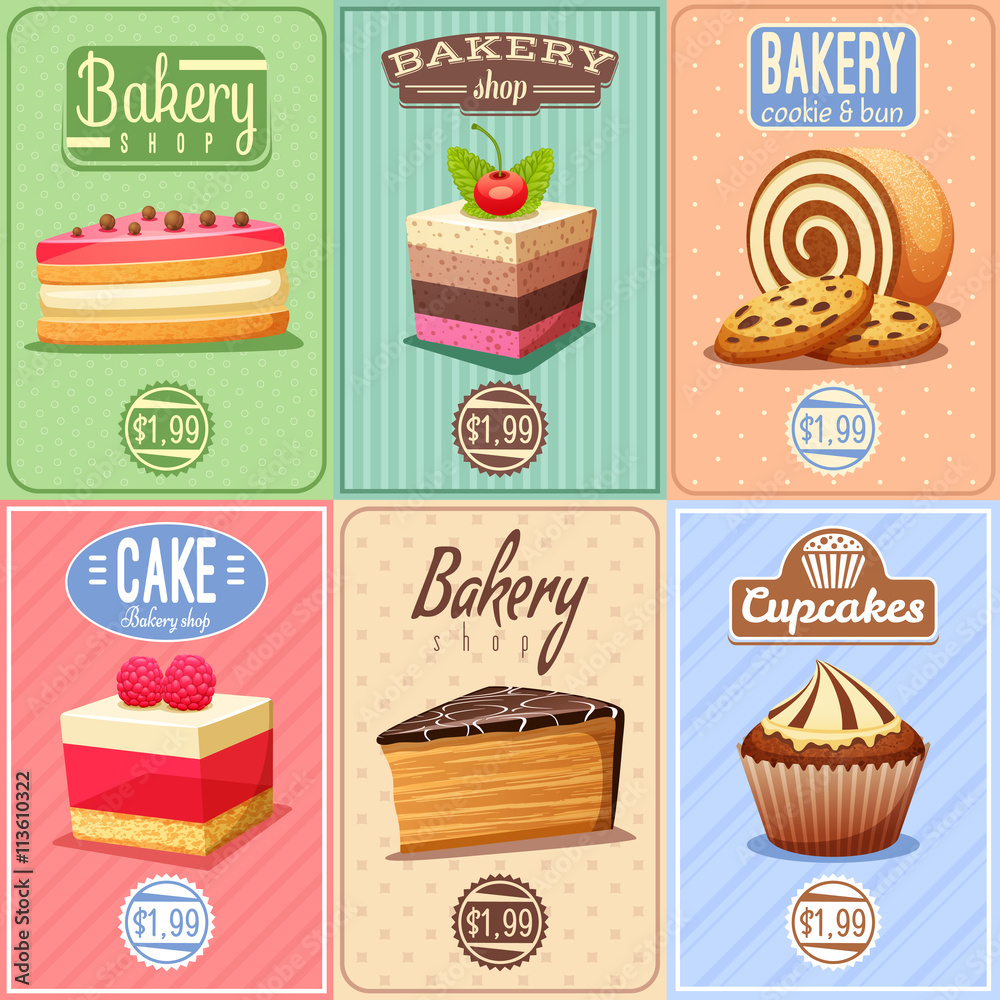 Cakes and Sweets Mini Posters Collection